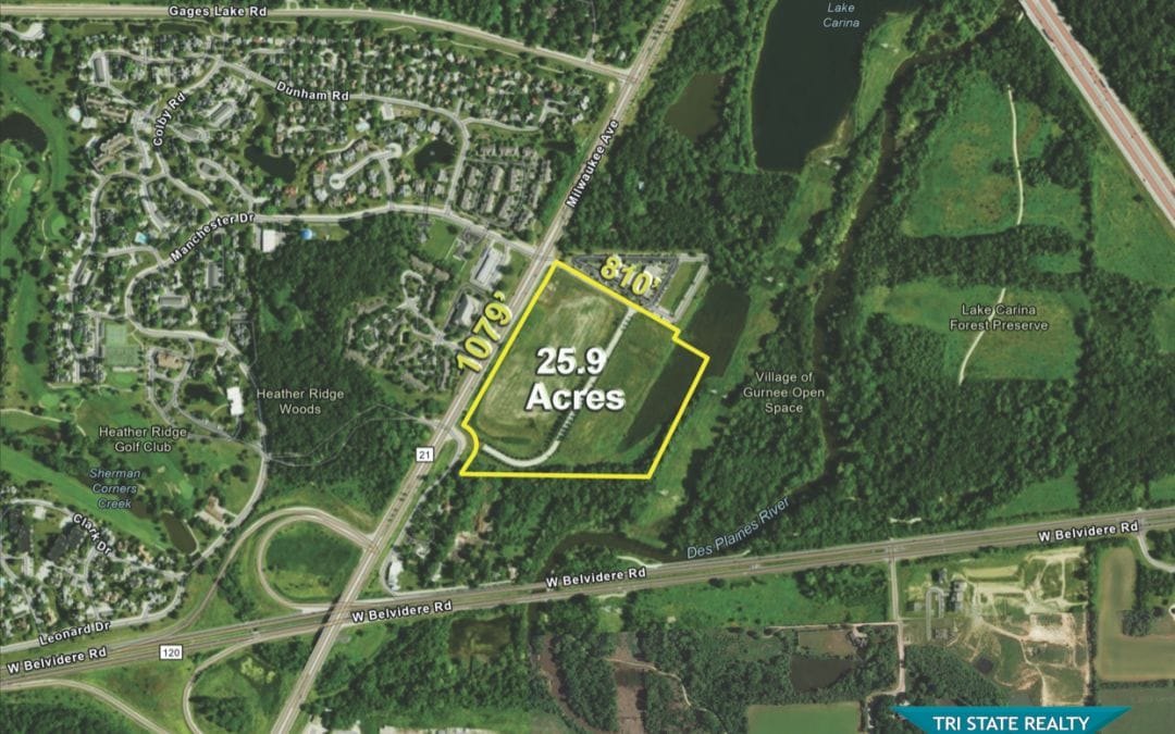 Commercial Land Site – 25.9 Acres, North Illinois, Route 21, Gurnee, IL